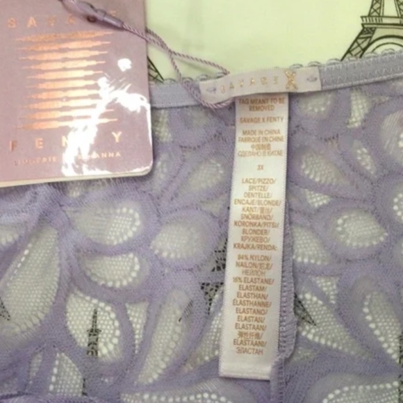 Savage X Fenty by Rhianna Not Sorry Panties Sz 3X Purple Lavender - Picture 4 of 7